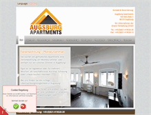 Tablet Screenshot of apartment-augsburg.de
